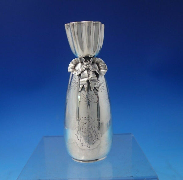 Wood and Hughes Sterling Silver Bud Vase Bright-Cut #87 5 1/2" c.1880 (#5833)