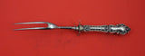 Meadow Rose by Wallace Sterling Silver Roast Carving Fork HH WS  11 1/4"