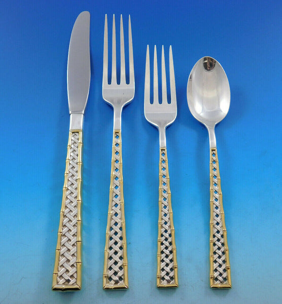 Golden Tradewinds by International Sterling Silver Flatware Set 51 pcs Bamboo