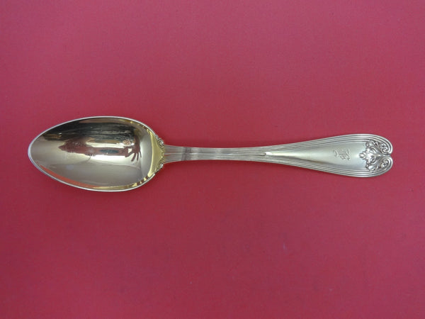 Colonial by Tiffany and Co Sterling Silver Place Soup Spoon Vermeil Mono "F"