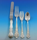 New Queens by Durgin Sterling Silver Flatware Set Service 96 Pcs "W" Mono