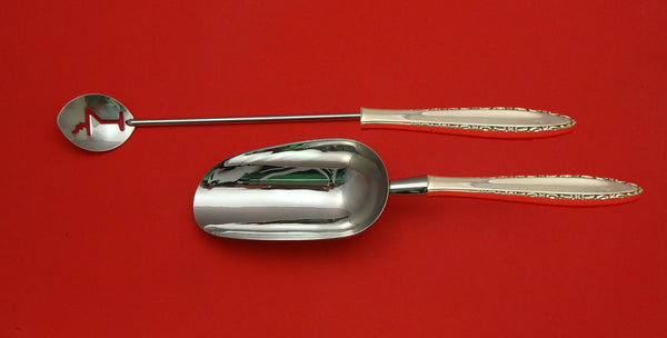 Lace Point by Lunt Sterling Silver Bar Set 2pc HHWS Custom Made