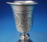 Russian 84 by Unknown .875 Silver Vodka Glass Bright-Cut 4" x 1 1/2" (#5211)