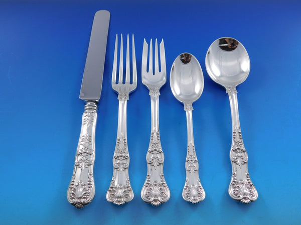 English King by Tiffany & Co Sterling Silver Flatware Set 12 Service 60 pieces