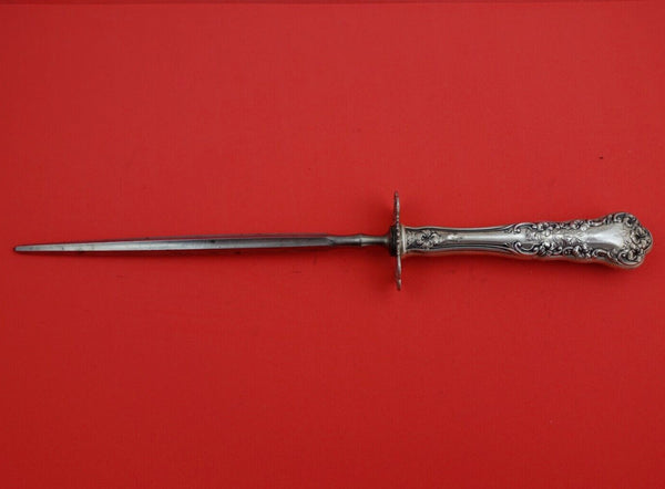 Pansy by International Sterling Silver Roast Carving Hone HH w/Steel 13 1/4"