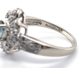 14k White Gold .67ct Genuine Natural Montana Sapphire Ring Unheated (#J7175)