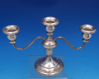 Damask Rose by Oneida Sterling Silver Candelabra Pair 3-Light #38 (#8076)