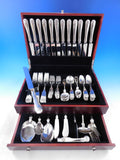 Basket of Flowers by Geblein Sterling Silver Flatware Set Service 96 pcs Dinner