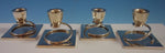 Taxco MV Mexican Mexico Sterling Silver Candlestick Set 4pc (#1970) Modernist