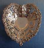 Chantilly by Gorham Sterling Silver Candy Dish #966 Heart Shaped w/ Feet (#0319)