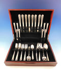 Garnet Rose by Lunt Sterling Silver Flatware Set for 8 Service 44 pieces Scarce