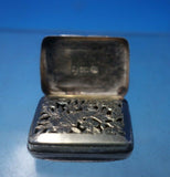 John Shaw English Georgian Sterling Silver Vinaigrette GW Pierced Flowers #5683
