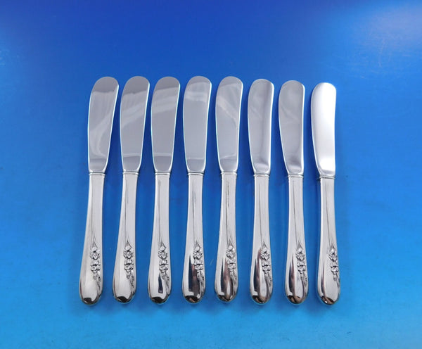 Blossom Time by International Sterling Silver Butter Spreader HH Paddle Set of 8