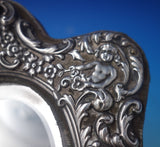 Black Starr and Frost Sterling Silver Mirror Heart Frame 5 1/4" x 5" (#6190)