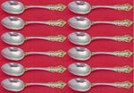 Golden Medici By Gorham Sterling Silver Teaspoon Set of 12 pcs 6"