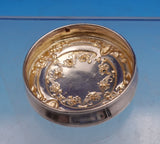 Sterling Silver and Glass Dresser Jar with Swags Gold Washed Interior (#9299)