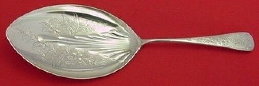 Clematis by Gorham Sterling Silver Pie Knife Fluted 9 3/8" Bright-Cut Heirloom