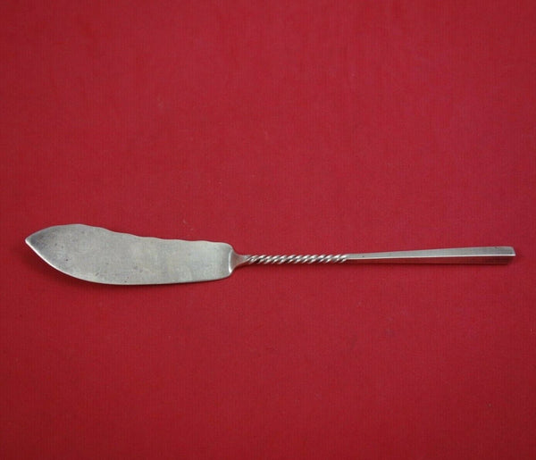 Whiting Sterling Silver Butter Spreader with Twist in Handle 7 1/2"