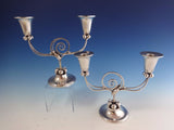 Blossom by Boardman Sterling Silver Candelabra Pair #1203 (#1001)