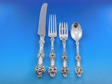 Old Orange Blossom by Alvin Sterling Silver Flatware Set Service 68 pcs Dinner