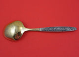 Russian .916 Silver Berry Spoon HH All Silver GW Bark Motif Handle Soviet 8"