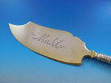 Flora by Shiebler Sterling Silver Ice Cream Slice Gold Washed 13 1/8" Vintage