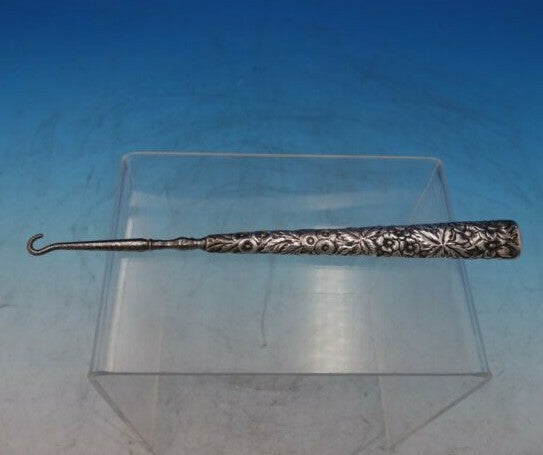 Repousse by Jacobi and Jenkins Sterling Silver Button Hook HH WS 8" (#6365)