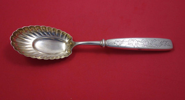 Tiffany & Co. Sterling Silver Berry Spoon HH AS Shell Bowl BC w/Gourds Vine Bird