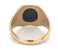 10k Gold Men's Class Ring c.1940s w/ Genuine Natural Black Onyx Size 10.5 #J6631