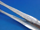 Lap Over Edge Acid Etched by Tiffany Sterling Ice Tong Large Claw w/ Flowers