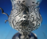 English Georgian Sterling Silver Creamer Repoussed Landscape Fox Birds (#5518)