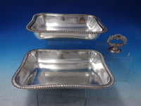 Gadroon English Silverplate Pair of Vegetable Warming Pans Vintage (#6114)