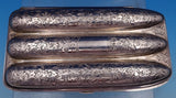 Japanese .950 Silver Cigar Case Bright-Cut 5 5/8" x 3 1/4" x 7/8" (#8310)