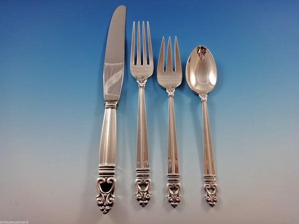 Royal Danish by International Sterling Silver Flatware Set Service 24 Pieces