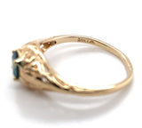 14k Yellow Gold Filigree Ring with .63ct Genuine Natural Sapphire (#J6403)