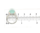 20k White Gold 4.05 Carat Genuine Natural Aquaprase Ring Size 4.5 (#J7214)