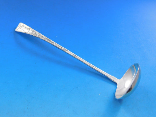 Lap Over Acid Etched Tiffany Sterling Silver Sauce Ladle Lily of the Valley 7"