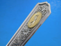 Saint Dunstan Chased Gold by Gorham Sterling Silver Flatware Set 32 pc J mono Dn