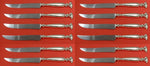 Romance of the Sea Wallace Sterling Silver Steak Knife Custom Set 12 pcs 8 1/2"