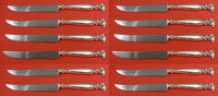 Romance of the Sea Wallace Sterling Silver Steak Knife Custom Set 12 pcs 8 1/2"