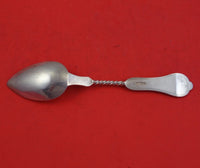 Saxon Stag by Duhme Coin Silver Teaspoon Egyptian Pointed Round Tip End 6 1/4"