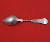 Saxon Stag by Duhme Coin Silver Teaspoon Egyptian Pointed Round Tip End 6 1/4"