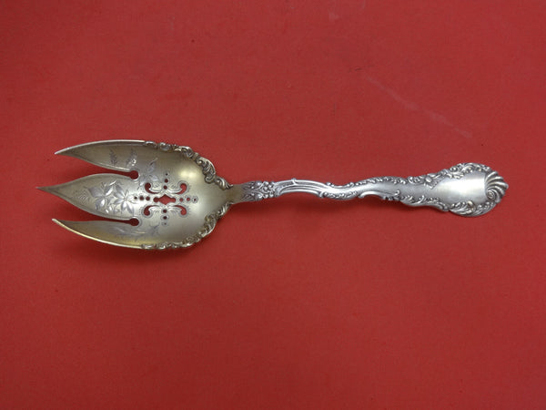 Elaine by Lunt Sterling Silver Salad Serving Fork GW Brite-Cut 8 3/4"