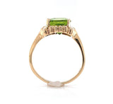 10k Yellow Gold 3.73 Carat Genuine Natural Peridot Ring Size 6.75 (#J6384)