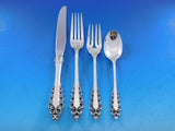 Florentine Scroll by Lunt Sterling Silver Flatware Set for 12 Service 65 pieces