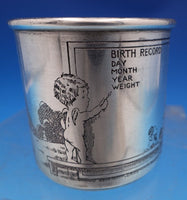 Nursery Rhyme by Blackinton Sterling Baby Cup GW #5624 with Birth Record (#8278)