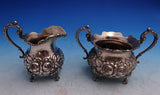 Rose by Stieff Sterling Silver Sugar and Creamer Set 2pc Hand Chased (#8592)