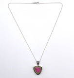 Sterling 10.83ct Watermelon Genuine Natural Tourmaline Crystal Pendant (#J6172)