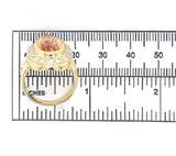 18k Yellow Gold Precious Imperial Genuine Natural Topaz and Diamond Ring #J6370