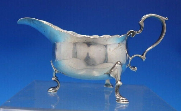 London Georgian English Silver Vintage Sauce Boat Footed 3.79 troy ounce (#6617)
